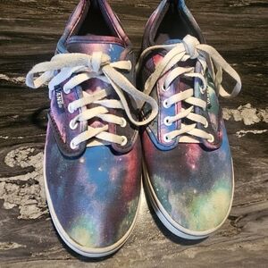 Vans Galaxy Canvas Sneakers in Purple, Blue, Teal, Pink